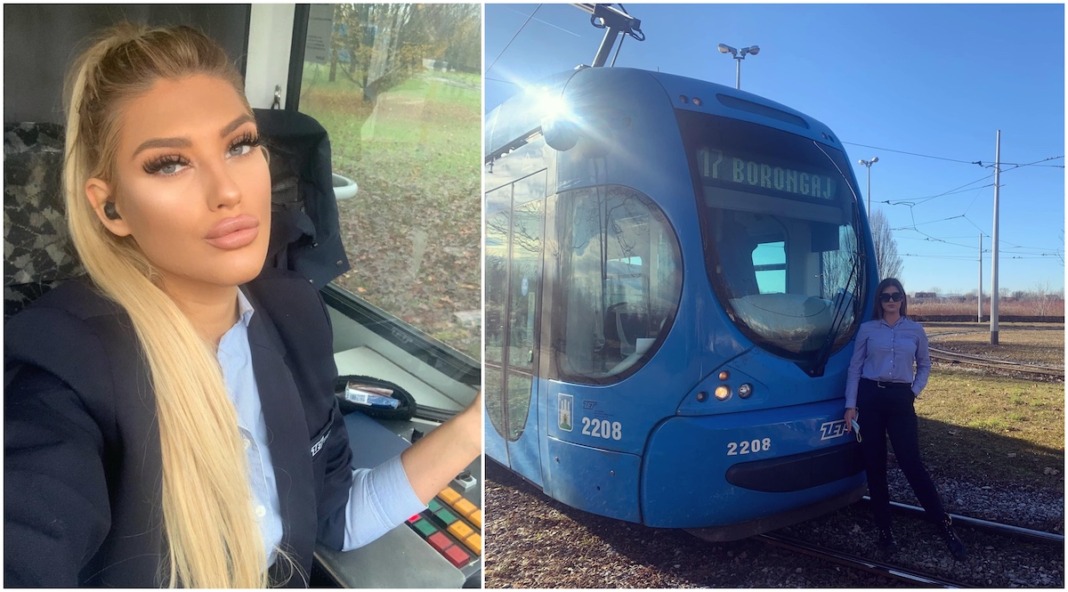 Iva Pandžić vozi tramvaj na liniji 17