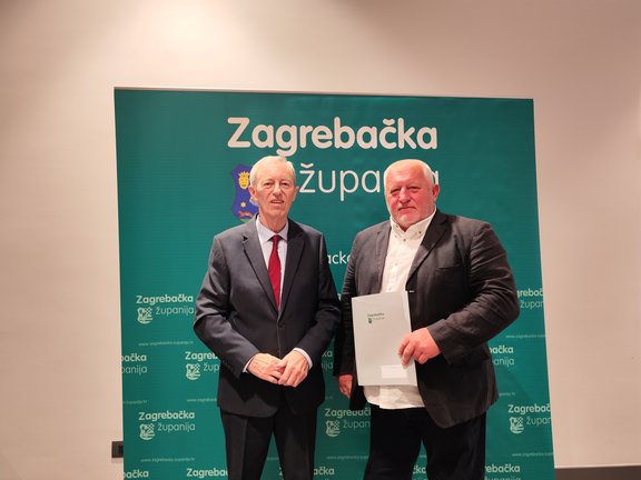 Župan Zagrebačke županije Stjepan Kožić i Zlatko Hrastić, predsjednik Općinskog vijeća Općine Križ