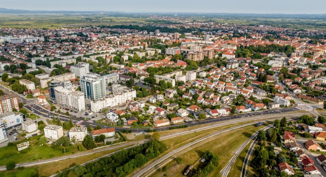 Pogled iz zraka na Varaždin